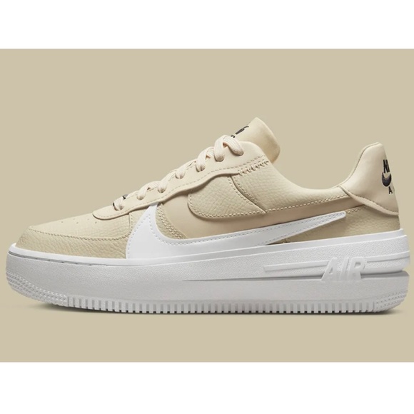 Women's Nike Air Force 1 PLT.AF.ORM Fossil Beige Sail Off White - Picture 2 of 3